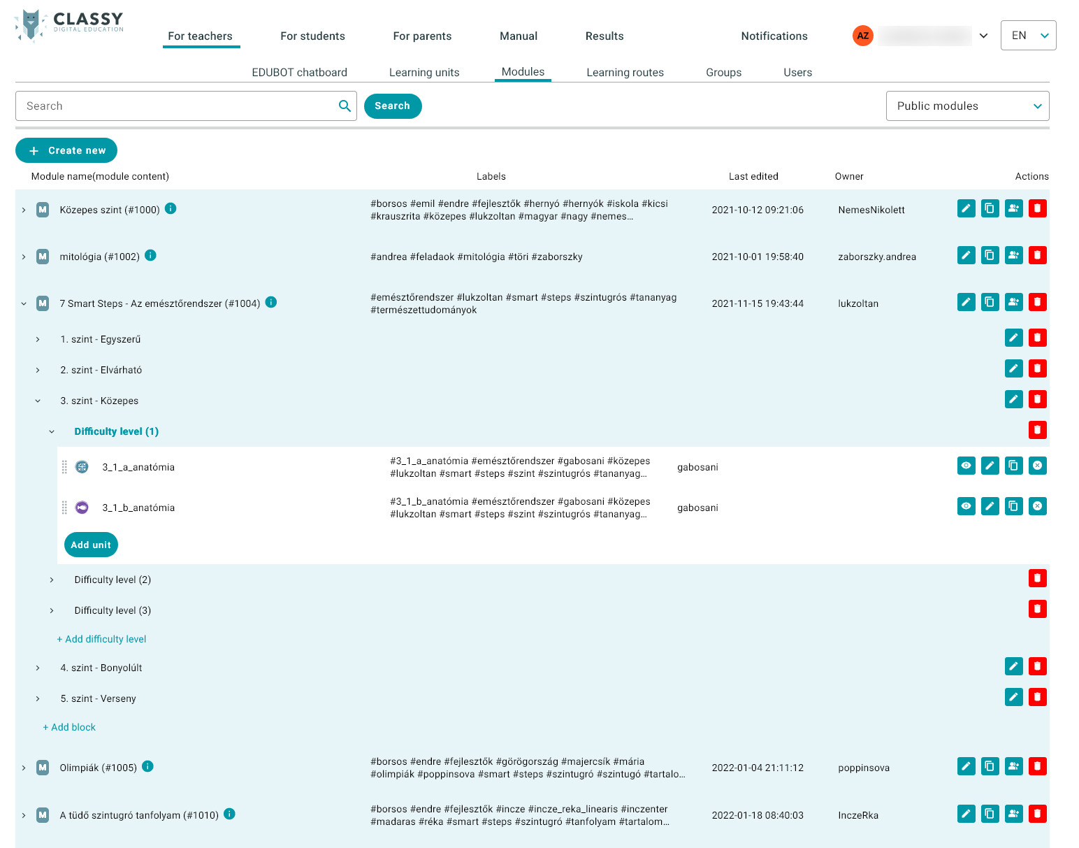 module-list