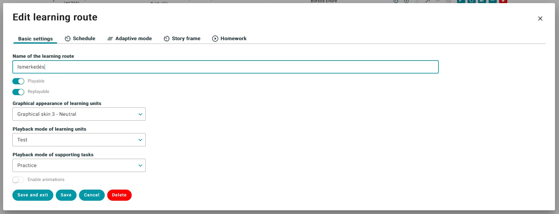 route-basic-settings